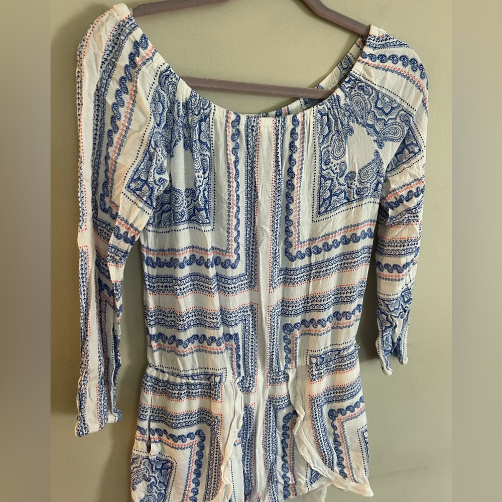 Lovers and Friends Carmella Romper in Bella Scarf Boho Size Medium - Picture 6 of 9